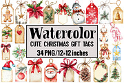 Cute Christmas Gift Tags, an Illustration by Design Market (Thumbnail 1 of 3)