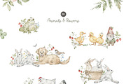 Spring Garden. Watercolor clipart, a Decorative Illustration by Kreker Kate (Thumbnail 3 of 12)