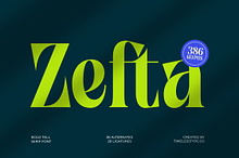 Zefta Bold Tall Modern Serif Font
