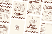 Coffee Shop Instagram Templates, a Social Media Template by Defects (Thumbnail 1 of 2)