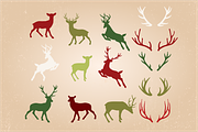 Christmas Deer, Sleigh & Antlers, an Illustration by Kelly Jane Creative (Thumbnail 5 of 5)