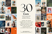 30 Boho Instagram (Canva) Templates, a Social Media Template by Stacey Day (Thumbnail 1 of 5)