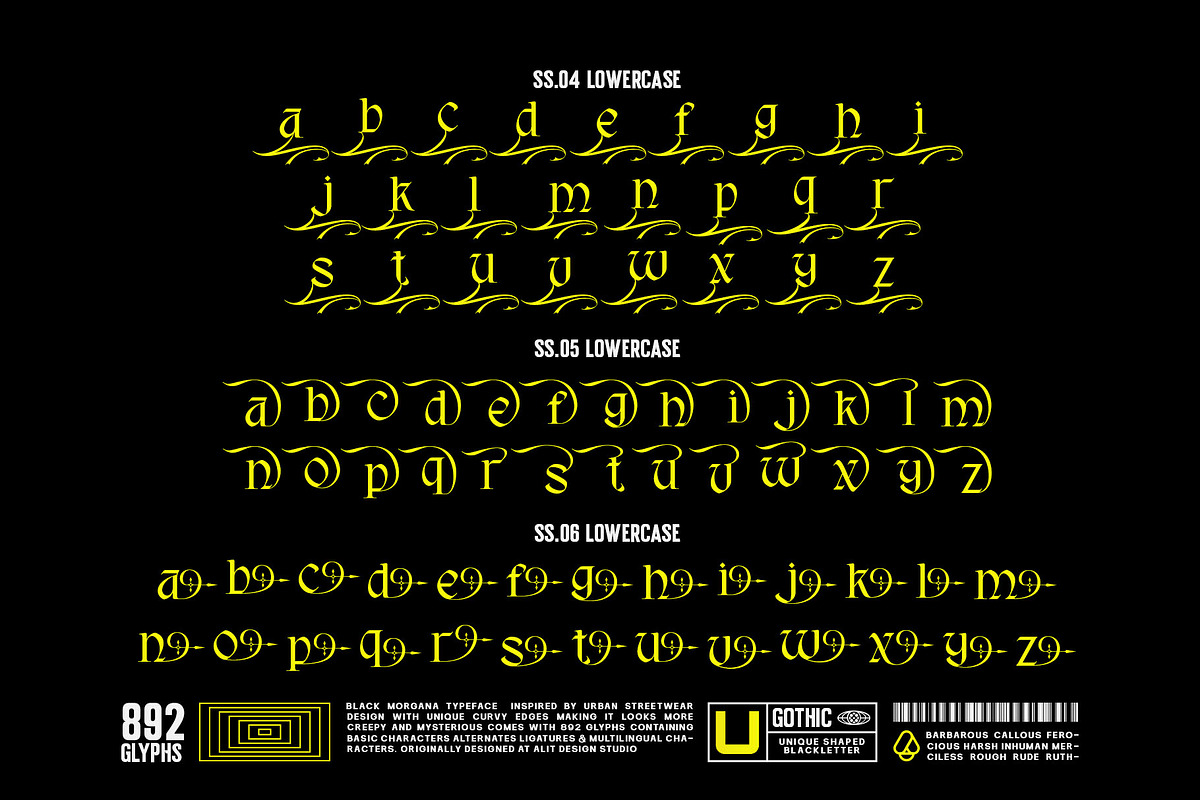 Black Morgana Typeface, a Blackletter Font by alit design (Photo 15 of 17)