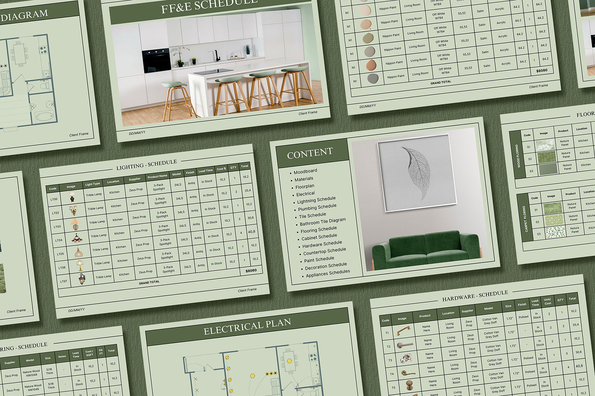 Interior Design FF&E Schedule, a Presentation Template by SKY CREATION