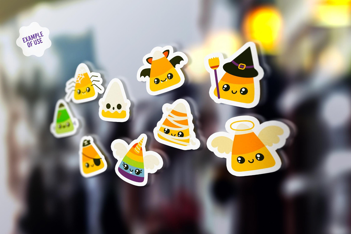 Spooky & Cute Candy Corn Clip Art, a Graphic by CherithDrawsThings (Photo 3 of 7)