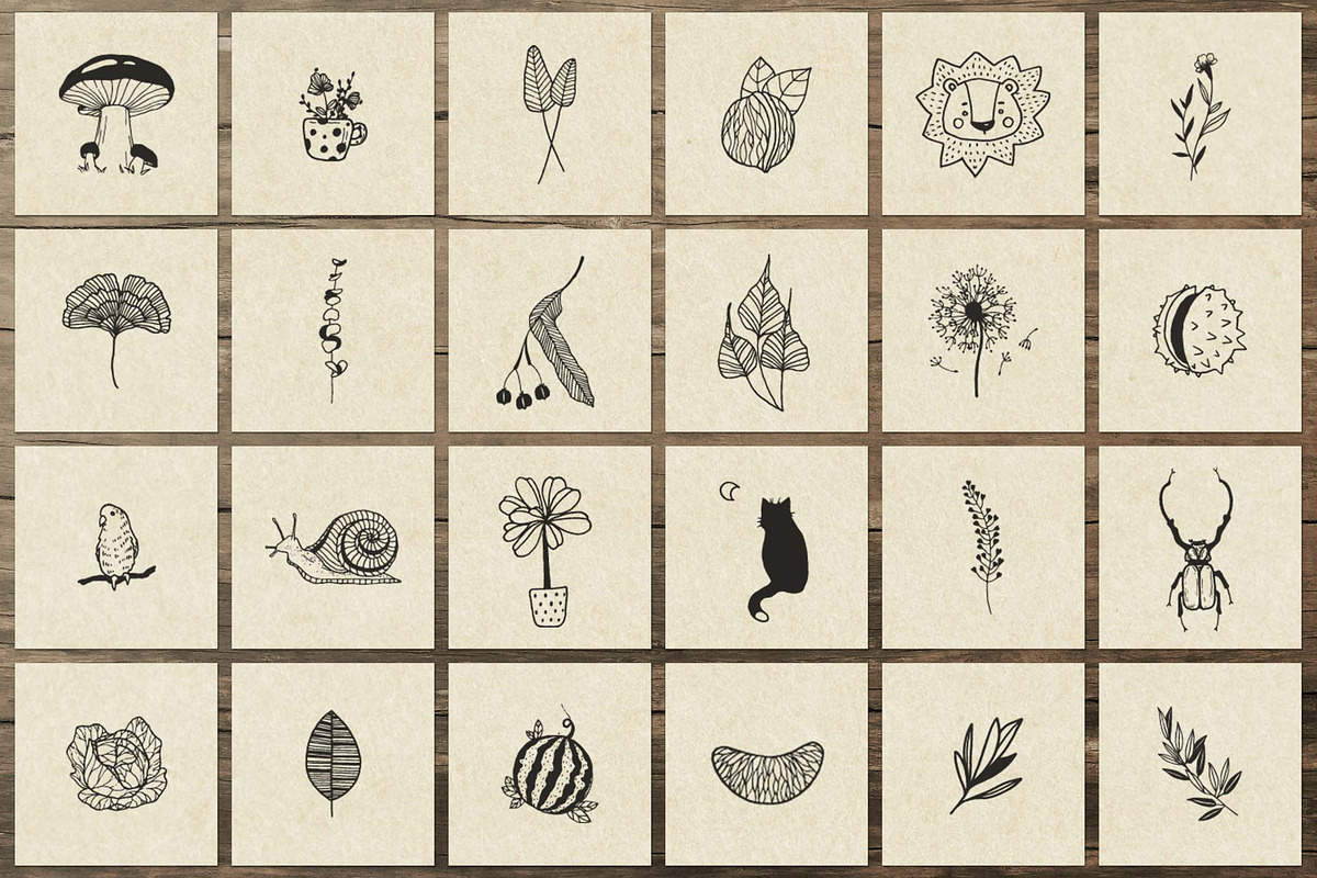 150 Hand Drawn Elements -Nature III-, an Animal Illustration by Michael Rayback Design (Photo 2 of 15)