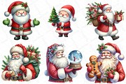 Watercolor Santa Clipart, an Illustration by DreamPrint404 (Thumbnail 4 of 6)