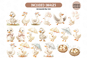 Silly Goose Clipart, Vintage Goose, an Illustration by TatiMockup (Thumbnail 5 of 7)