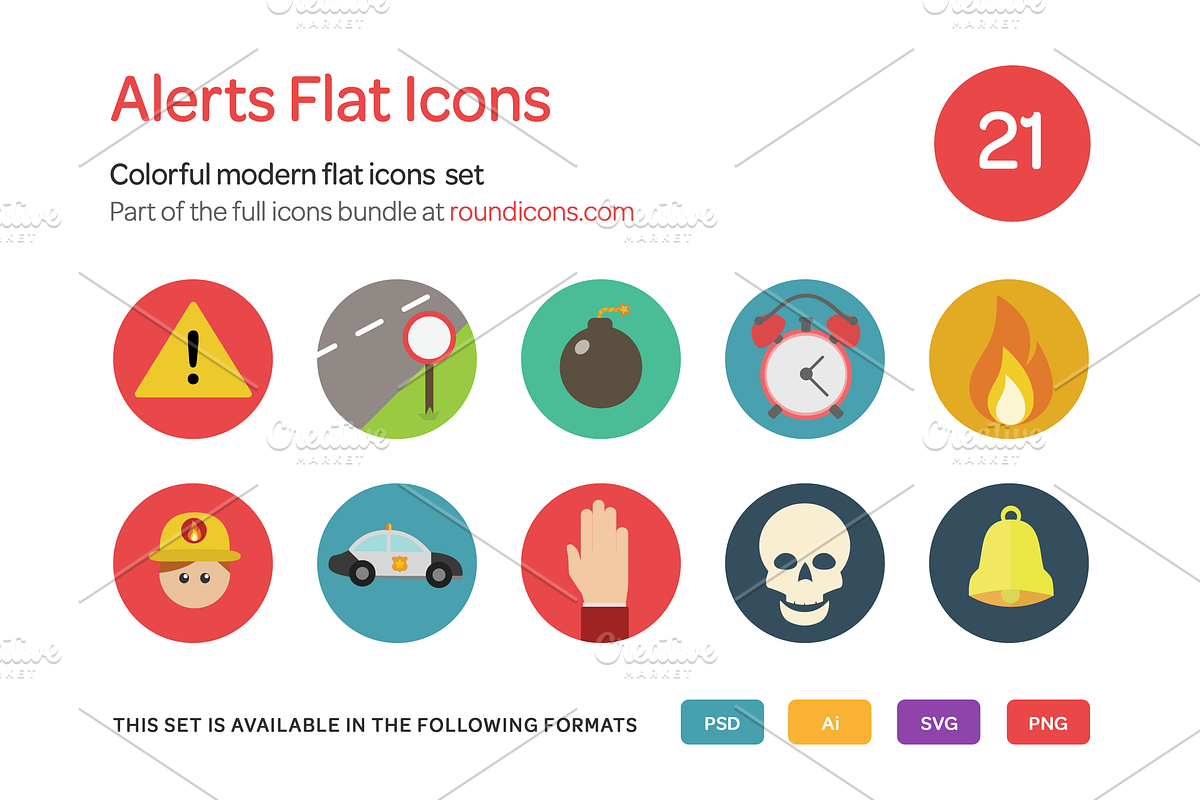 Alerts Flat Icons, an Icon by Vectopus.com (Photo 1 of 4)