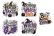 Halloween Quotes PNG Bundle, a Seasonal Illustration by CreationArt (Thumbnail 3 of 3)
