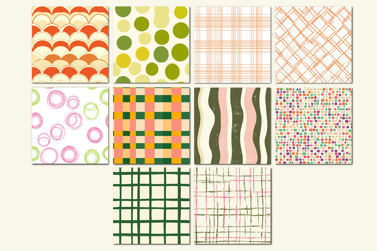 Quirky Lines Seamless Patterns, a Pattern Graphic by Libby Wishes (Photo 4 of 6)