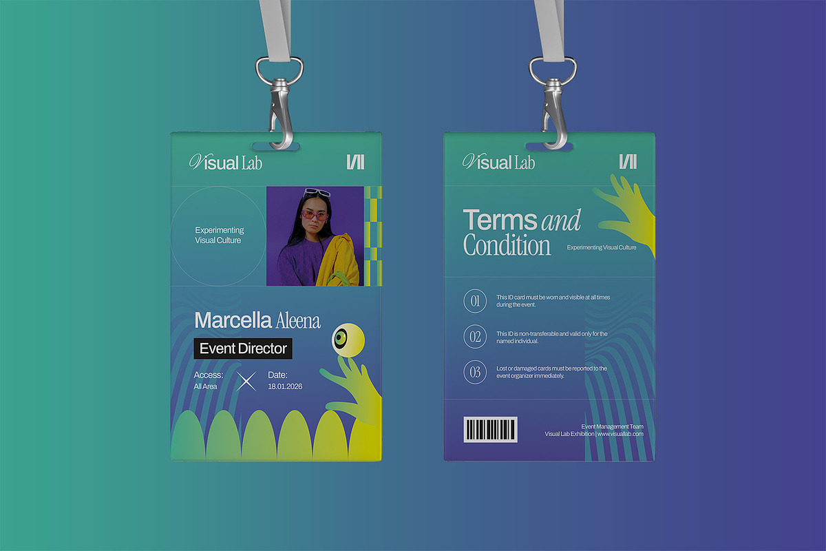 Visual Lab - ID Card, a Card Template by StreaksideStd (Photo 3 of 3)