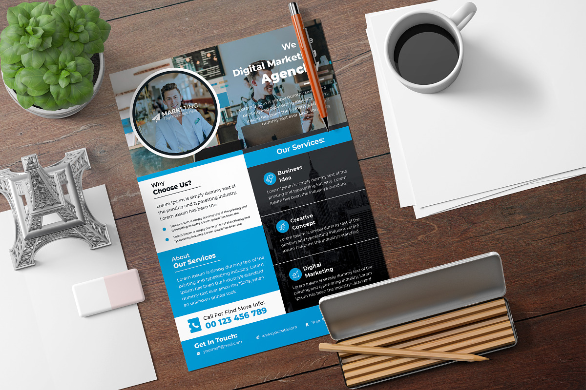 Corporate Theme Business Flyer Templ, a Flyer Template by Graphiexperto (Photo 2 of 6)
