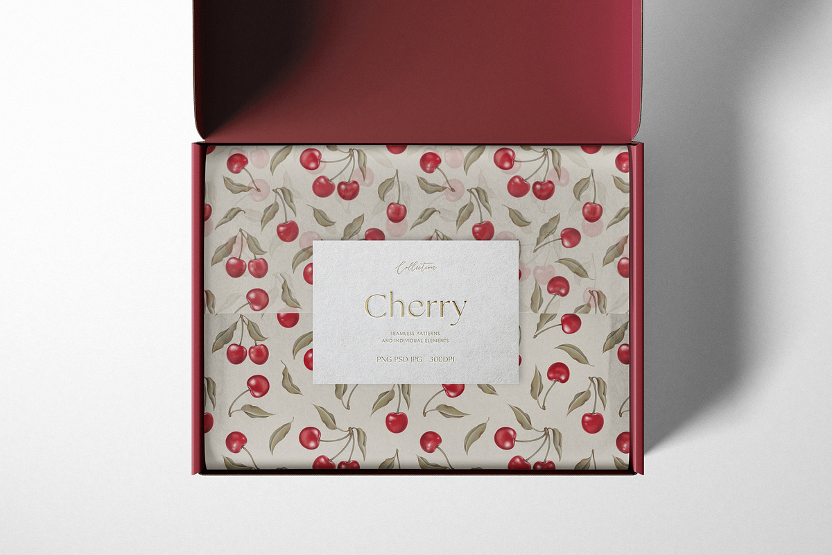 Cherry - Pattern Collection, a Pattern Graphic by PatrushevaYana (Photo 2 of 11)
