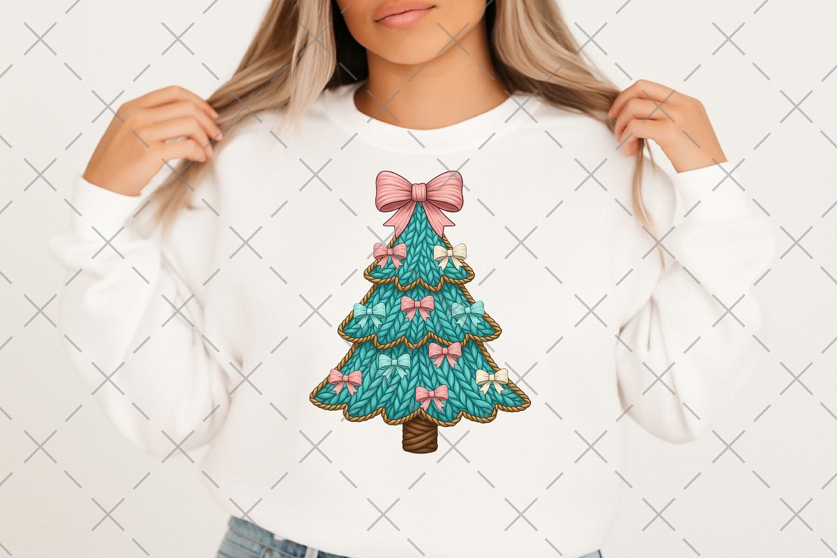 Coquette Crochet Yarn Christmas Tree, an Illustration by Craft Nest (Photo 2 of 6)