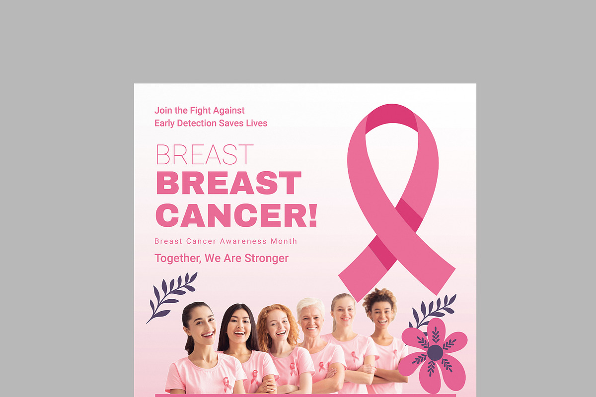 Breast Cancer Awareness flyer, a Flyer Template by MightyDesign (Photo 2 of 8)