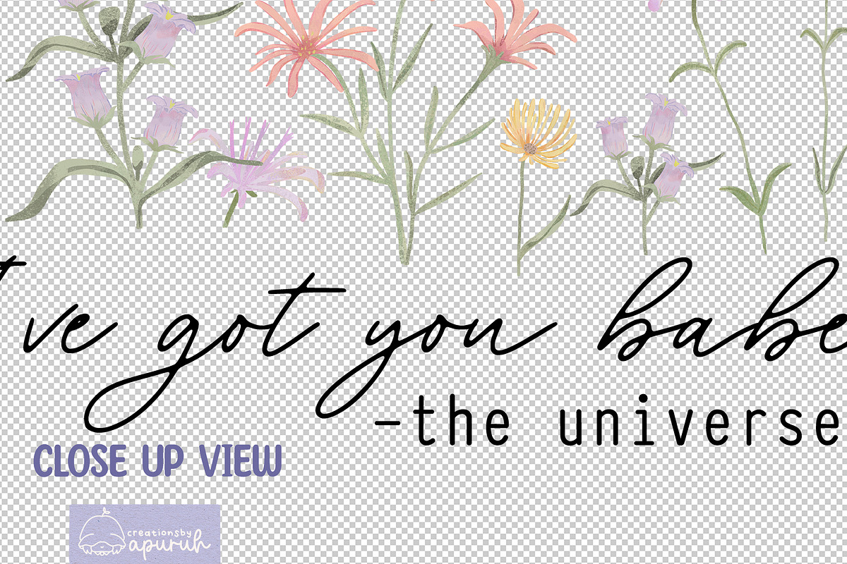 Floral Motivational Self-Care Quotes, a Decorative Illustration by creationsbyapuruh (Photo 6 of 7)