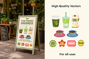 Vegan Cafe Illustrations, a Food Illustration by ThePixelLibrary (Thumbnail 7 of 8)