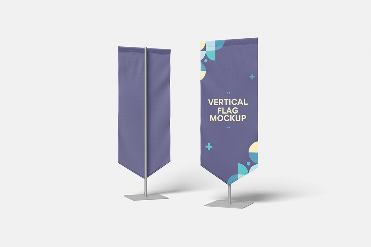 Vertical Flag Mockup, a Product Mockup by bimockup (Photo 3 of 6)