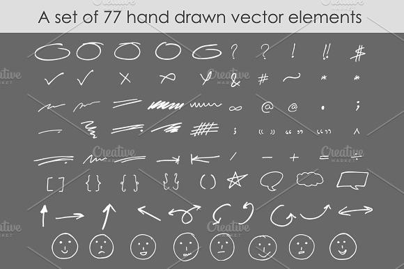 Hand Drawn Vector Elements