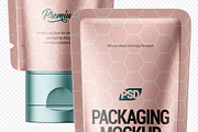 Metallic Cosmetic Tube PSD Mockup, a Packaging Mockup by LoopAll (Thumbnail 2 of 5)