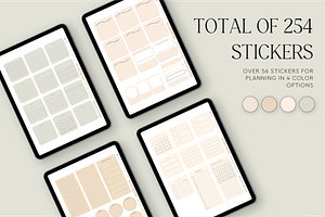 Neutral Planner Widgets Stickers