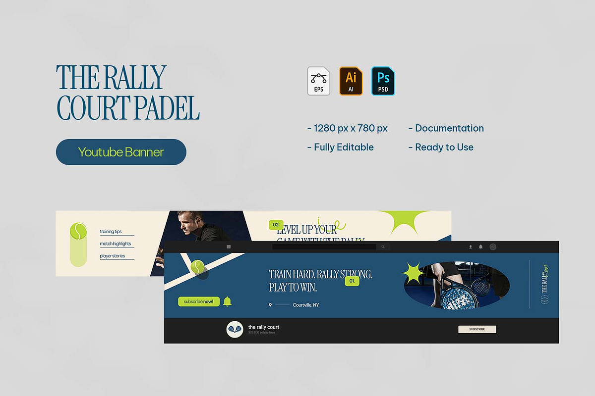The Rally Court - Youtube Banner, a Social Media Template by VUNIRA (Photo 1 of 3)