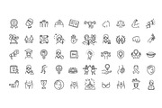 Feminism outline line icons set, an Outline Icon by Tettygreen (Thumbnail 1 of 2)