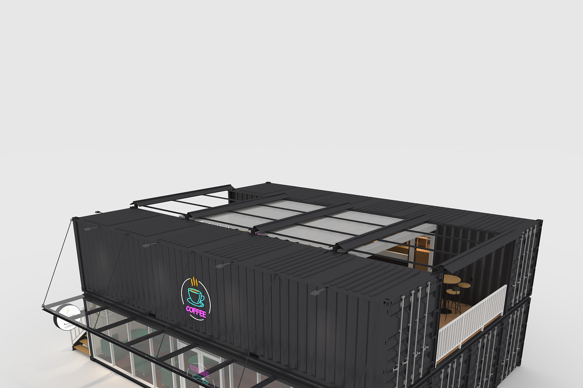 3D Model Container Cafe 13, an Architecture 3D Model by SR 3D Visual (Photo 17 of 20)