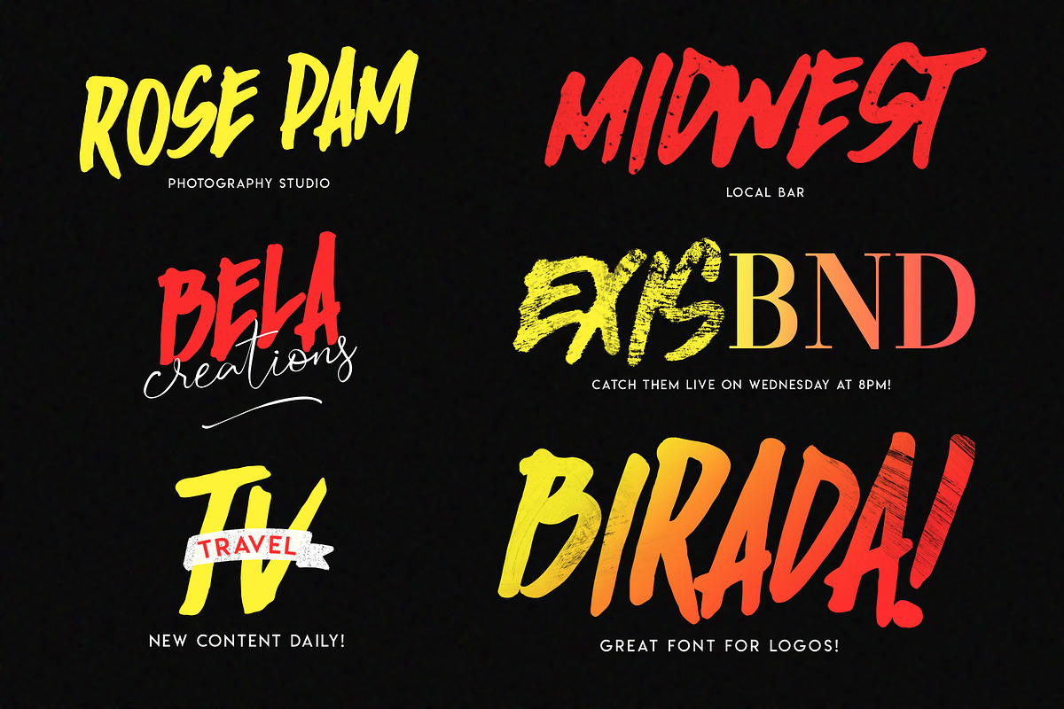 Birada! Font + PS Action, a Font by Ryn Pojas (Photo 9 of 10)