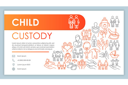 Child custody web banner, a Landing Page Template by bsd studio