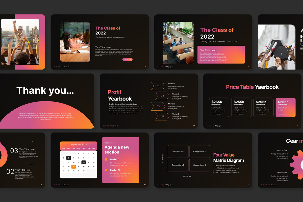 School Yearbook PowerPoint Template, a Presentation Template by Premast (Photo 4 of 4)