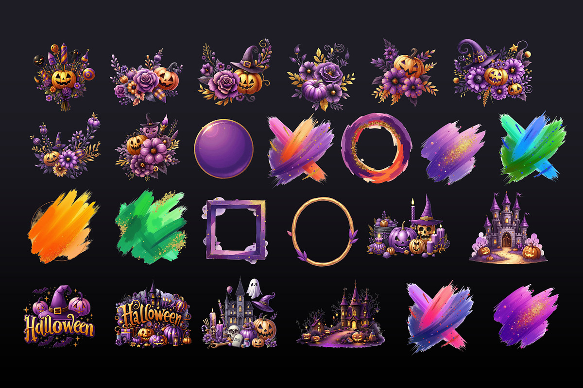 Cute halloween clipart set, a Graphic by JuliaStarArt-FantasyHome (Photo 4 of 9)