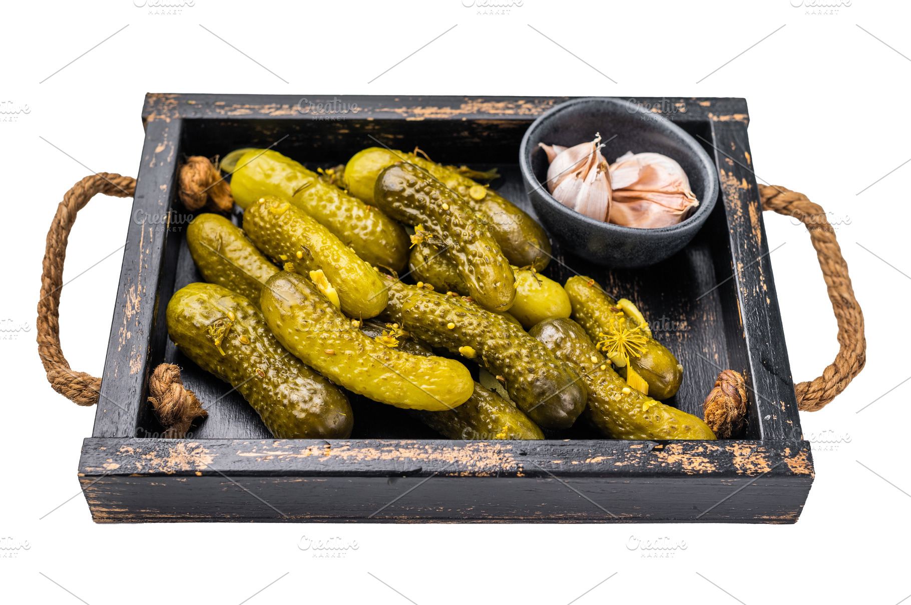 Sweet and tangy pickled cucumbers, ideal for enhancing burgers a, a Food & Drink Photo by composter-box@mail.ru