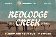 REDLODGE FONT DUO + Extra, a Handwritten Font by Davide Bassu (Thumbnail 1 of 14)