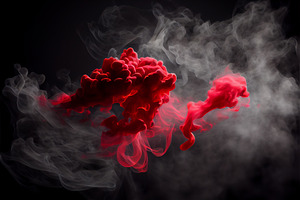 Abstract Red Smoke Mist Fog On A Black Background. Texture. Design Element.