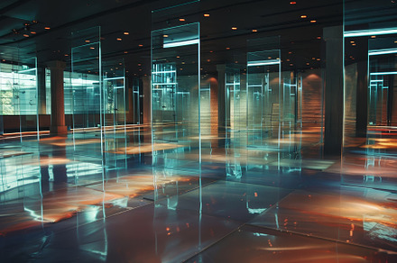 A vast room with numerous mirrors re, a Photo by Iftikhar Alam