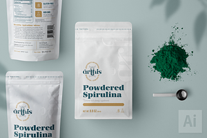 Arthis Spirulina Packaging Templates, a Marketing Template by fisihsani