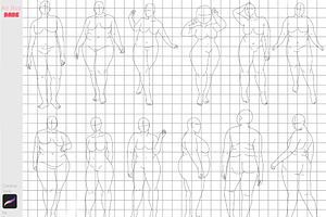 Procreate Curved Girl Body Guides