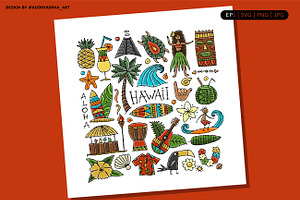 Aloha Hawaii. Vector Bundle