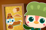 Thanksgiving Waddle Gobble, a Seasonal Illustration by Cozy Cat Design (Thumbnail 3 of 6)