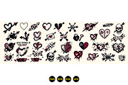 Punk Heart Tattoo Clipart Set, an Illustration by designvectx (Thumbnail 3 of 3)