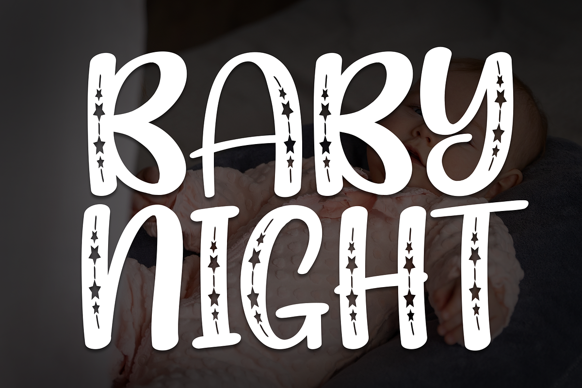 Baby Night | Script Font, a Script Font by Scratchones (Photo 1 of 8)