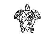 World Map Sea Turtle Bundle, an Illustration by Gaye Art (Thumbnail 17 of 31)