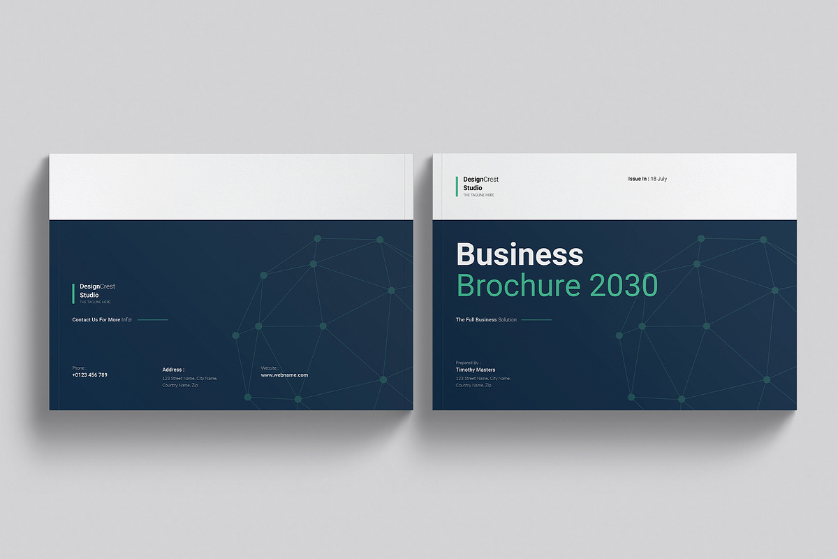 Business Brochure Template Landscape, a Brochure Template by DesignCrest (Photo 11 of 14)