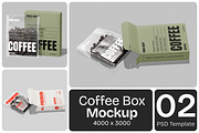 Premium Coffee Box with Pouch Mockup, a Packaging Mockup by Permadi Creative (Thumbnail 1 of 5)