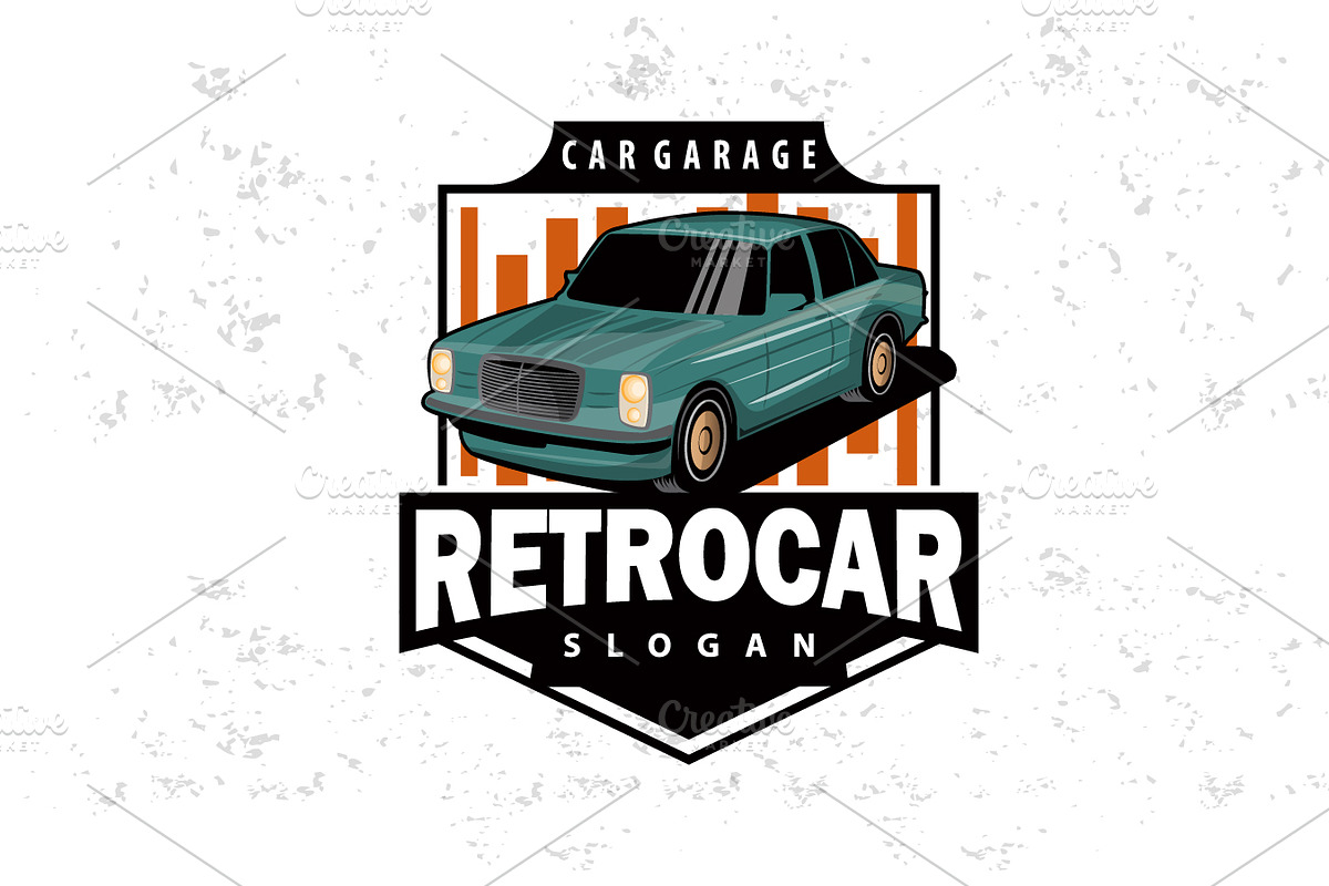 Classic car logo design badge stamp, a Branding & Logo Template by Maylianaw28
