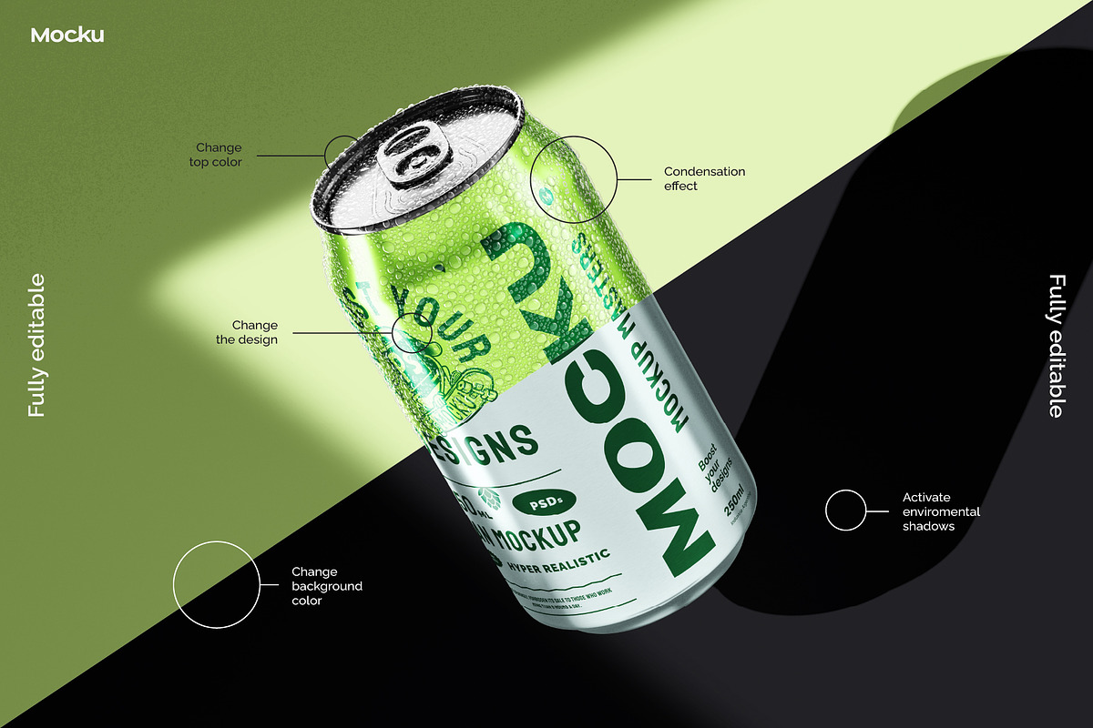 Can Bundle Mockups - 33cl / 12oz, a Product Mockup by Mocku (Photo 9 of 13)