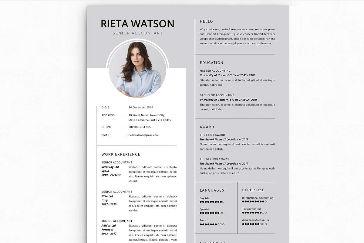 Resume Template, a Resume Template by Peunayah (Photo 1 of 7)