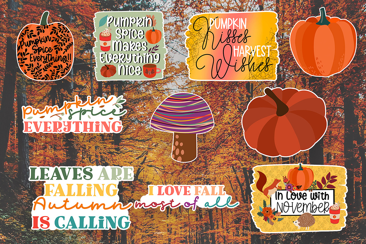 November Stickers for Cricut | Fall, an Illustration by illuztrate (Photo 4 of 10)